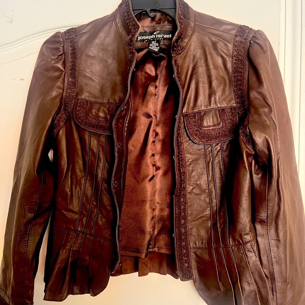 Joseph Israel chocolate Leather jacket